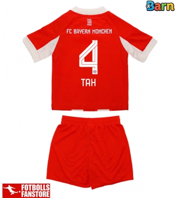 Bayern Munich Jonathan Tah #4 Hemmatröja Barn 2025-26 Kortärmad (+ Korta byxor)